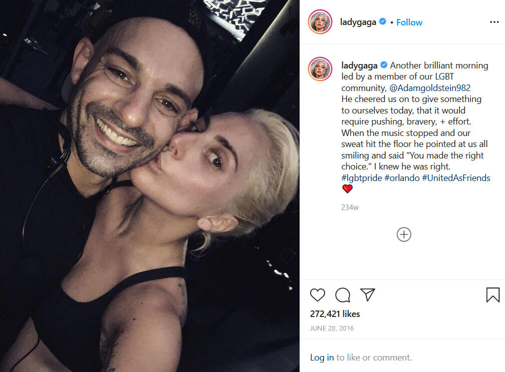 Screenshot of Gaga's Instagram post