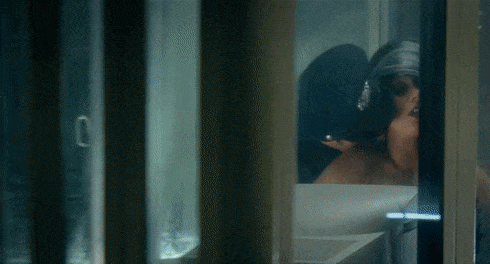 Gif of Gaga making out with the ticket inspectors