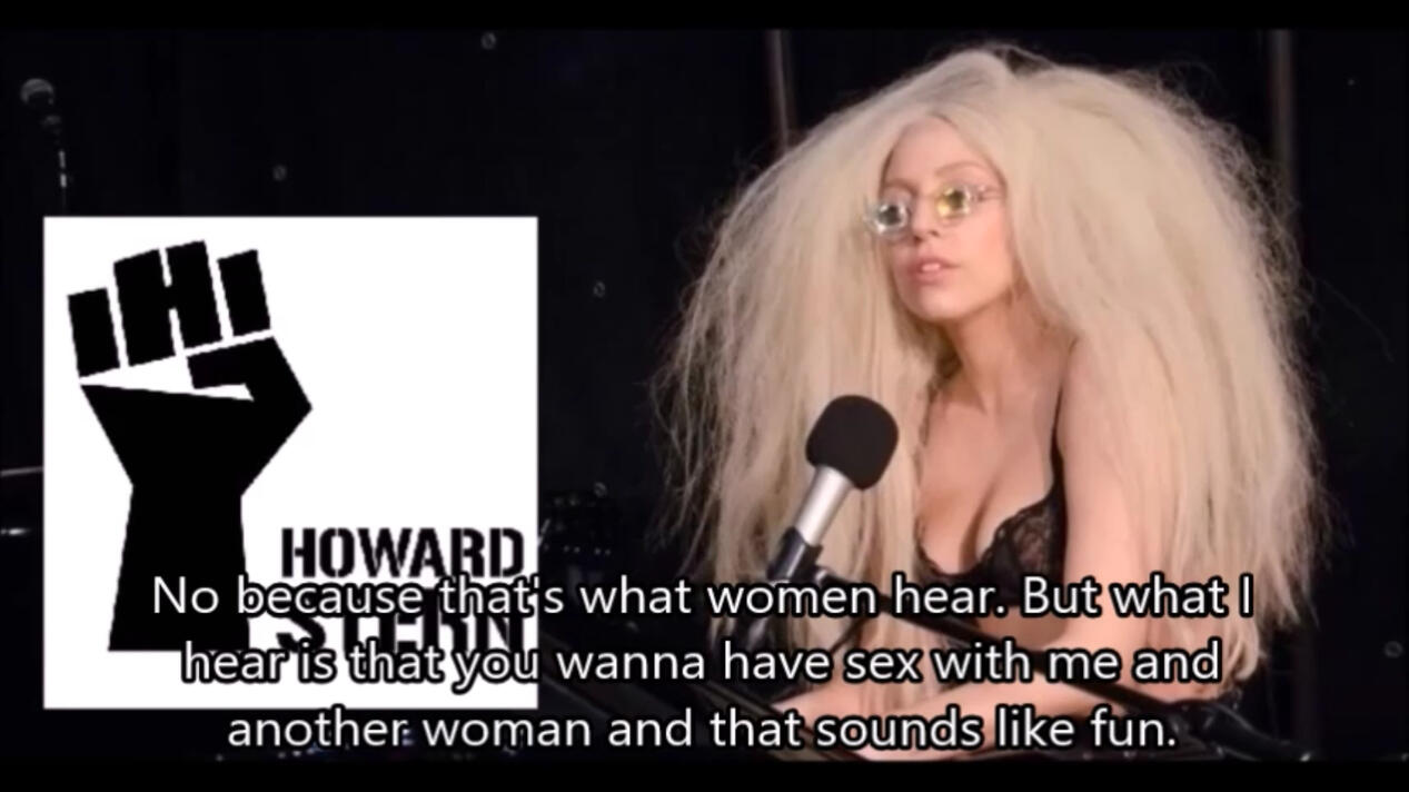 Screencap of Howard Stern relationship video